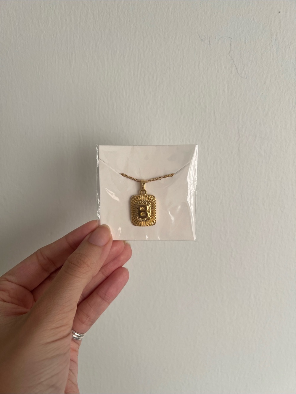 Gold Initial 'B' Pendant Necklace - Women's Jewelry